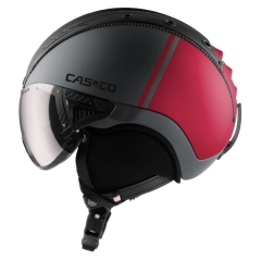 Casco SP-2 Visor Skihelm (structured arsenic-gray/red matte/carbonic) 