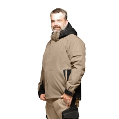 FHB Georg Primaloft Winter-Arbeitsjacke (beige-schwarz) 