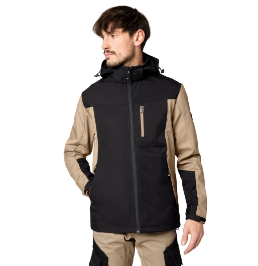 FHB Jannik Softshelljacke (beige-schwarz) 