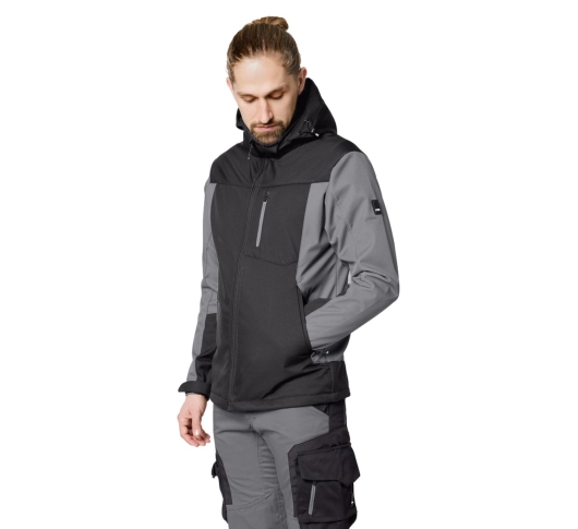 FHB Jannik Softshelljacke (grau-schwarz) 