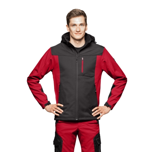 FHB Jannik Softshelljacke (rot-schwarz) 