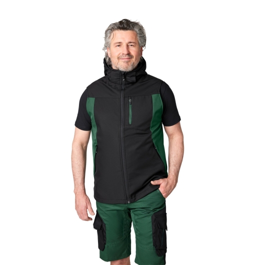 FHB Justus Softshell-Weste (grün-schwarz) 