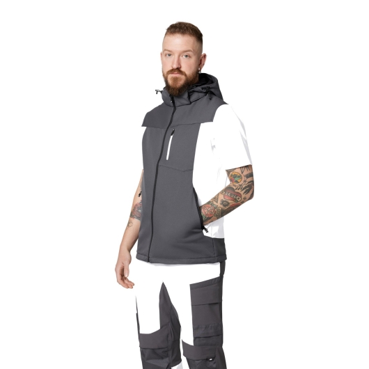 FHB Justus Softshell-Weste (weiß-anthrazit) 