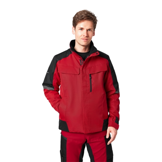 FHB Lars Winter-Arbeitsjacke (rot-schwarz) 