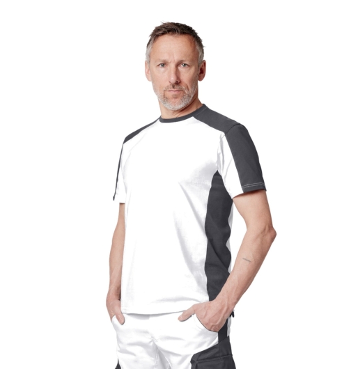 FHB Marc T-Shirt (weiß-anthrazit) 