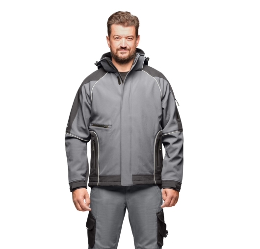 FHB Walter Softshelljacke (grau-schwarz) 